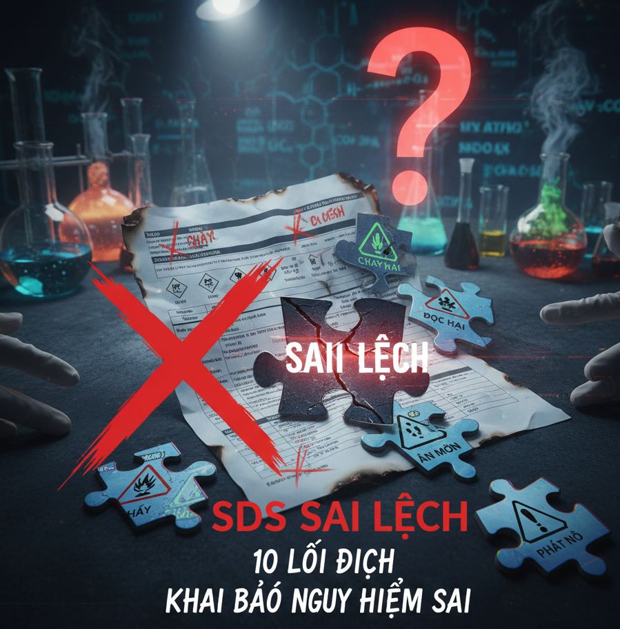 10 lỗi dịch SDS khiến khai báo sai bản chất nguy hiểm của hoá chất