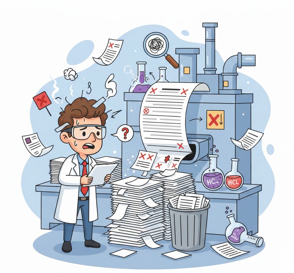 20 lỗi chứng từ khiến hồ sơ khai báo hoá chất bị trả về