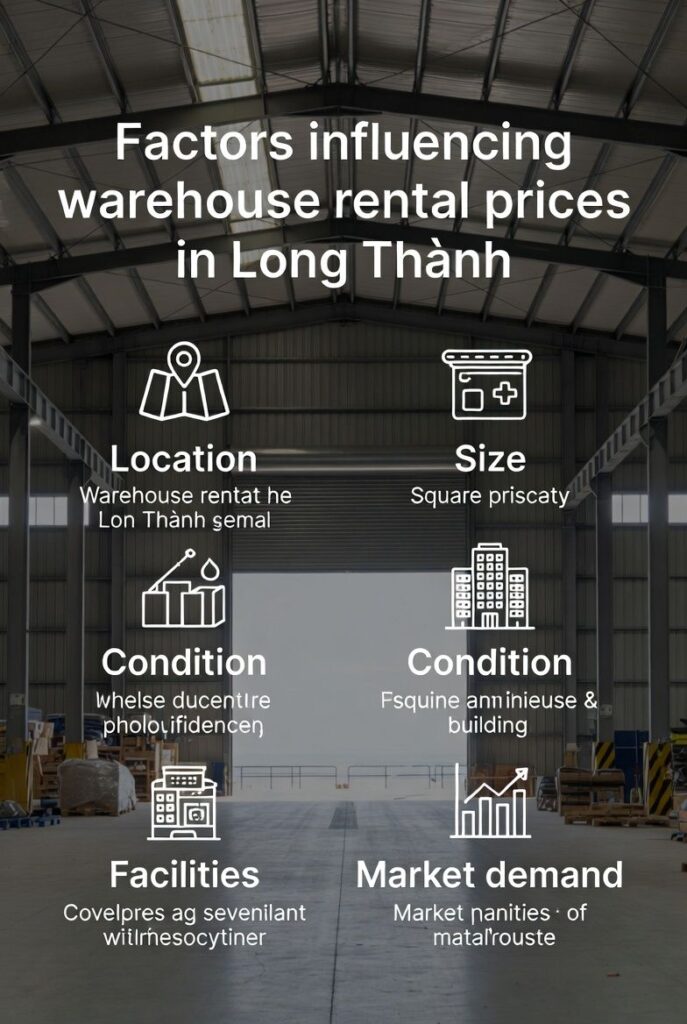 Các yếu tố ảnh hưởng đến giá thuê kho Long Thành