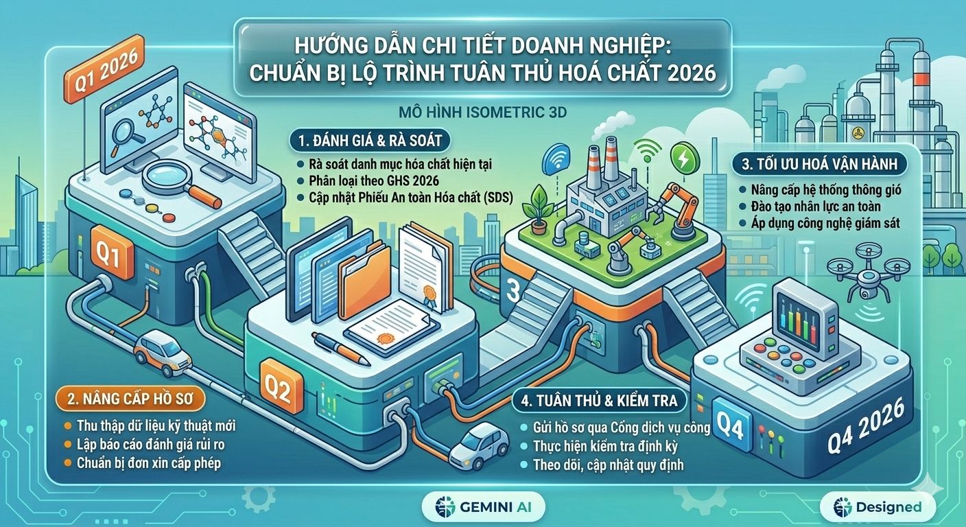 Cập nhật quy trình/giấy phép liên quan hoá chất giai đoạn 2026: doanh nghiệp cần làm gì?