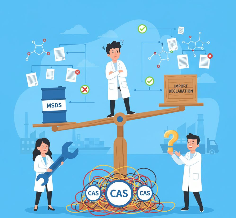 CAS trên MSDS cho tờ khai nhập khẩu: vướng mắc & cách gỡ