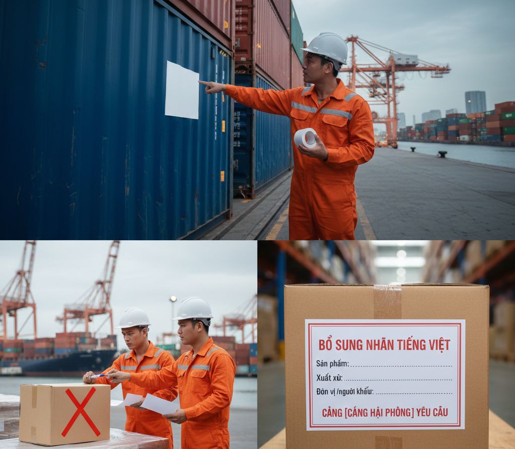 Case study: bị yêu cầu bổ sung nhãn tiếng Việt tại cảng – xử lý thế nào?