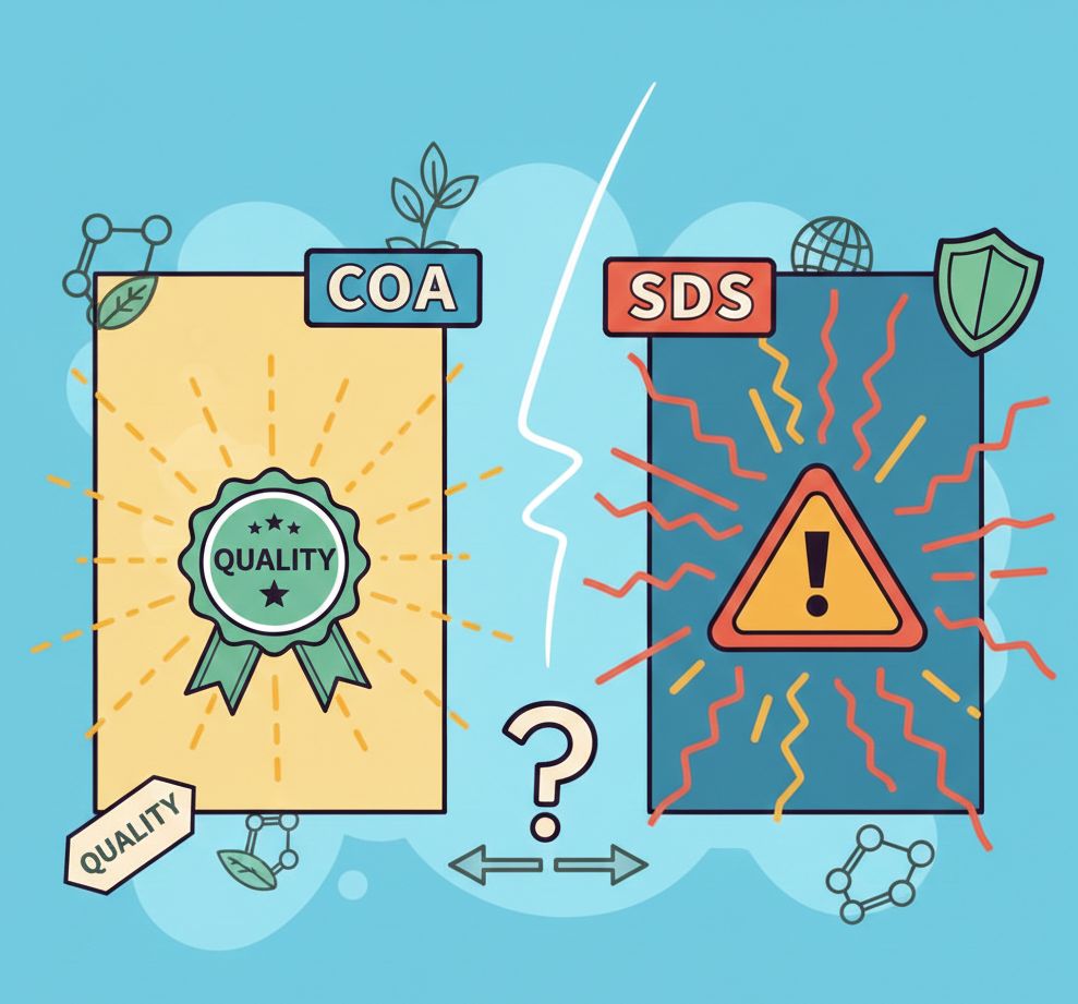 COA vs SDS: khác nhau thế nào trong khai báo hoá chất?