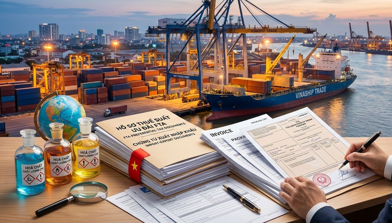 FTA và thuế suất ưu đãi cho hoá chất: chuẩn bị chứng từ để hưởng ưu đãi
