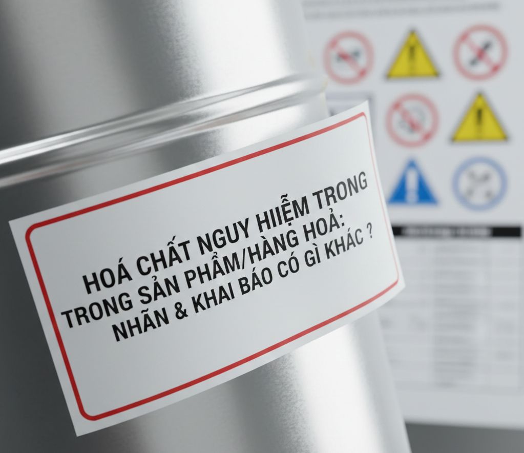 Hoá chất nguy hiểm trong sản phẩm/hàng hoá: nhãn & khai báo có gì khác?