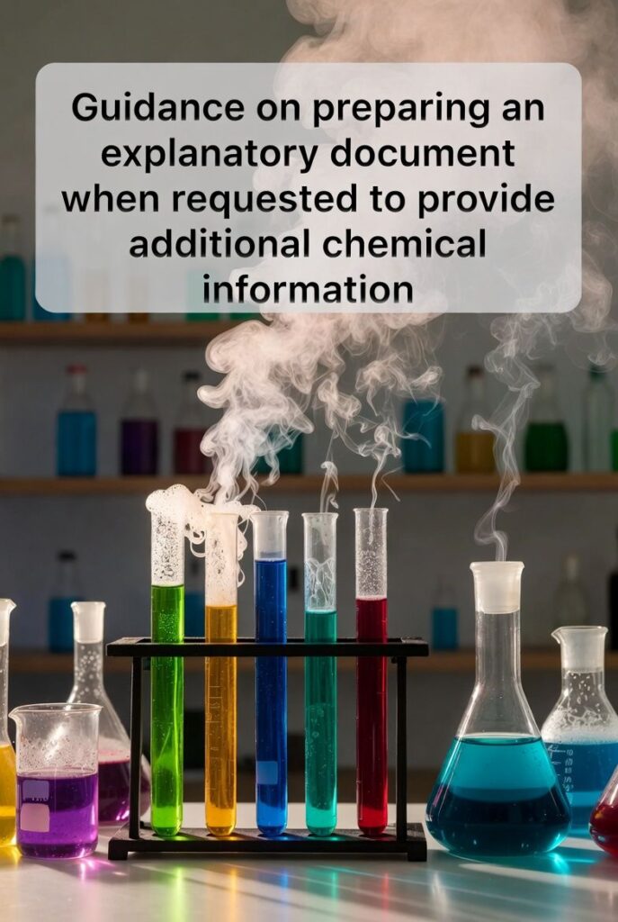 Hướng dẫn làm công văn giải trình khi bị yêu cầu bổ sung thông tin hoá chất