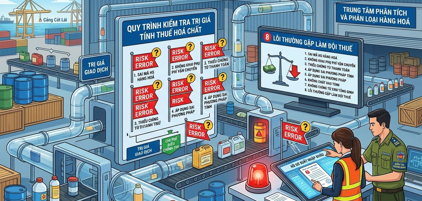 Khai trị giá tính thuế cho hoá chất: 8 lỗi làm đội thuế hoặc bị nghi vấn
