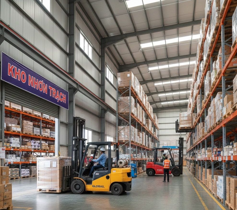 Kho bãi Nhơn Trạch có xe nâng – bốc xếp