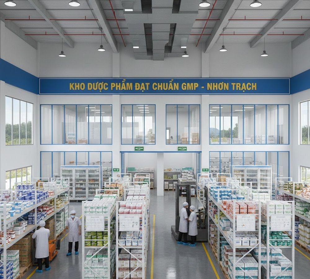 Kho đạt chuẩn GMP tại khu vực Nhơn Trạch