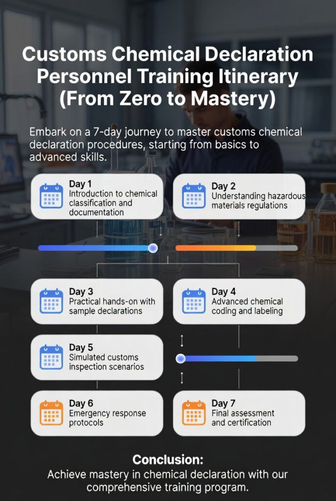 Lộ trình đào tạo nhân sự khai báo hải quan hoá chất trong 7 ngày (từ zero đến làm được)