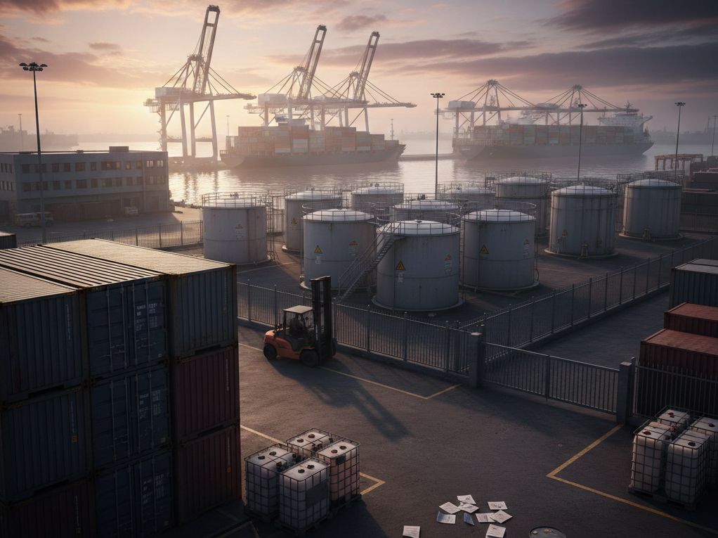 Lưu kho hoá chất tại cảng: phí lưu bãi tăng ra sao nếu hồ sơ bị trả?