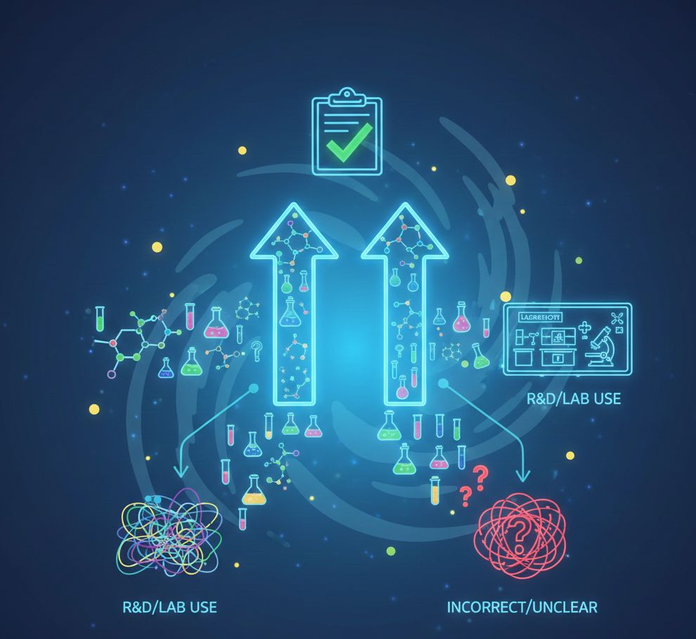Nhập hoá chất cho R&D/phòng thí nghiệm: khai báo thế nào theo đúng mục đích?