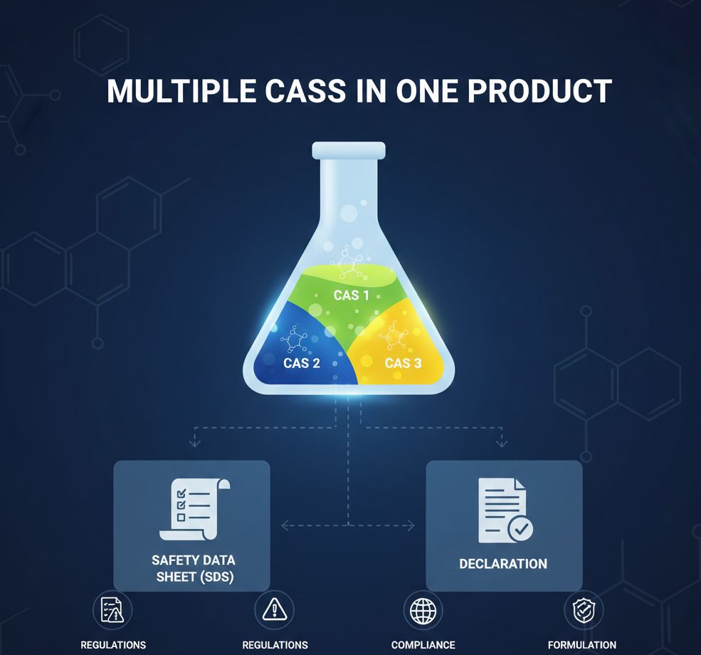 Nhiều CAS trong 1 sản phẩm: trình bày SDS và khai báo ra sao?
