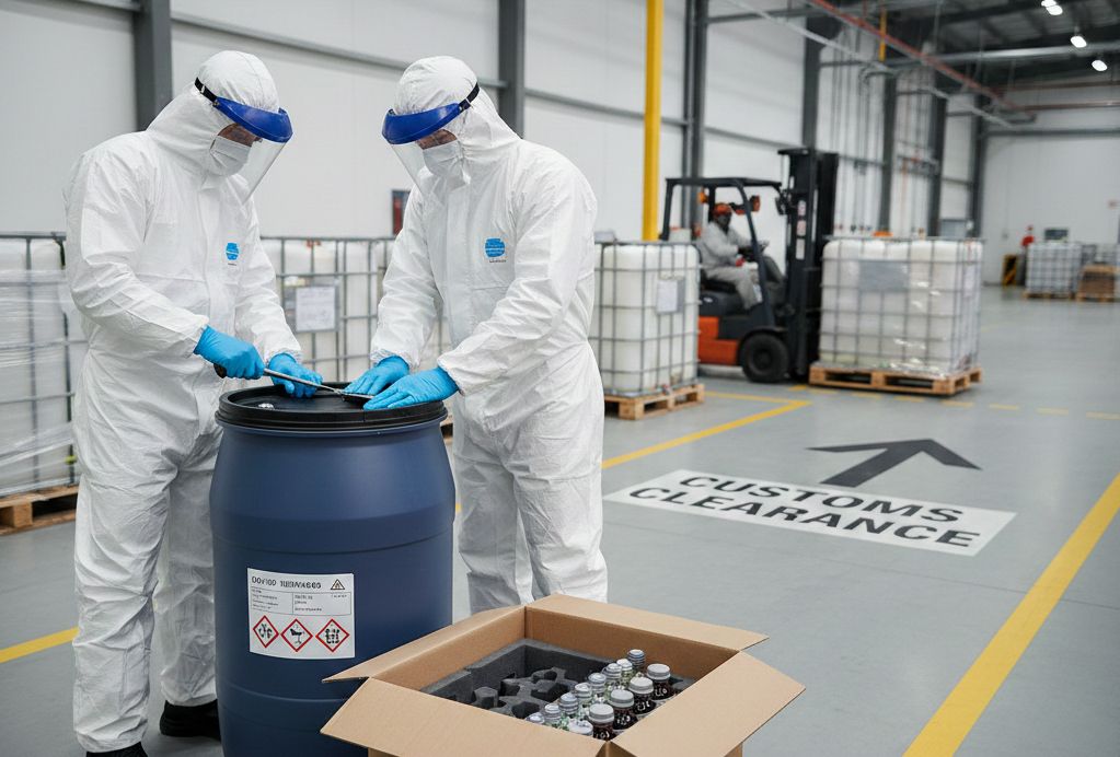 Quy trình đóng gói hoá chất an toàn để giảm rủi ro rò rỉ/đổ vỡ khi thông quan