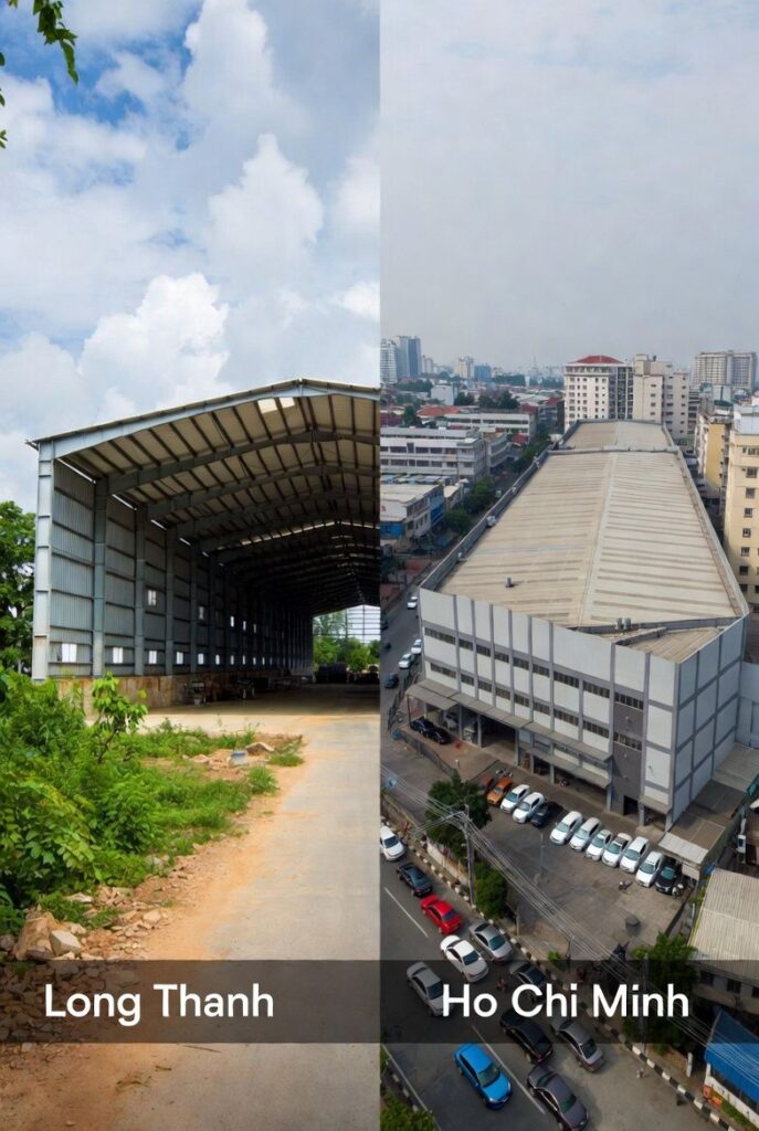 So sánh giá thuê kho Long Thành và TP.HCM