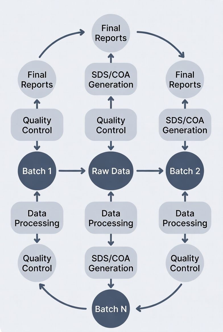 Tối ưu vòng đời dữ liệu hoá chất (SDS/COA) để dùng lại nhiều lô