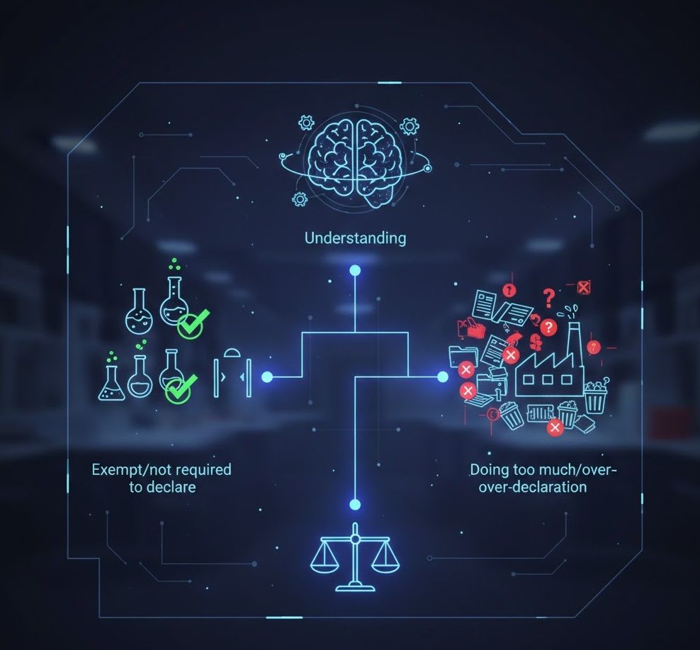Trường hợp được miễn/không phải khai báo hoá chất: hiểu đúng để không làm thừa